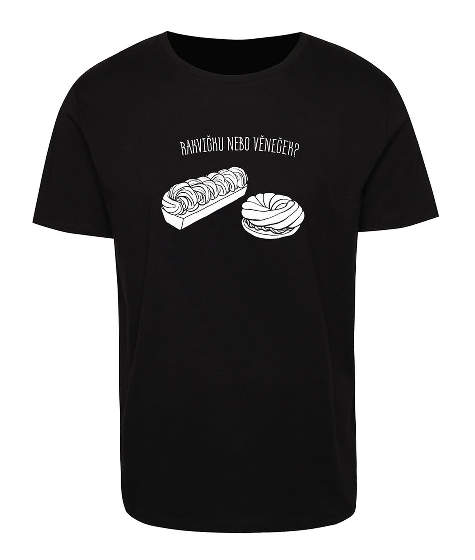 Černé pánské triko s potiskem ZOOT Originál Rakvička & věneček