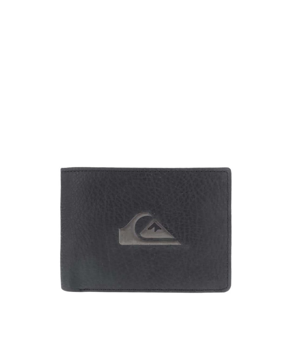 Černá pánská kožená peněženka s logem Quiksilver Miss Dollar