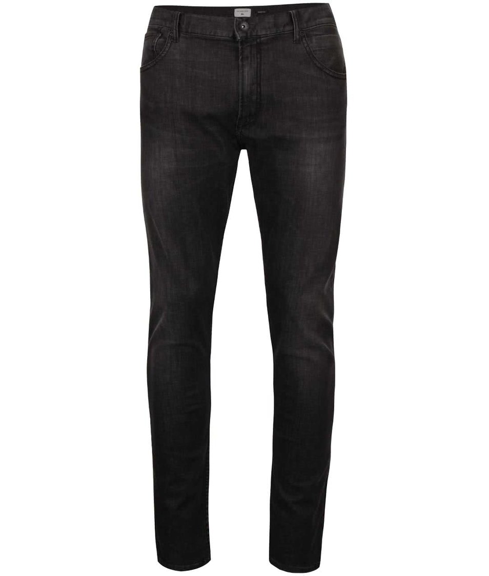 Černé pánské džíny s vyšisovaným efektem Quiksilver Killingzone