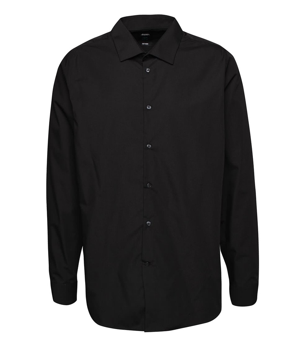 Černá formální slim fit košile Burton Menswear London