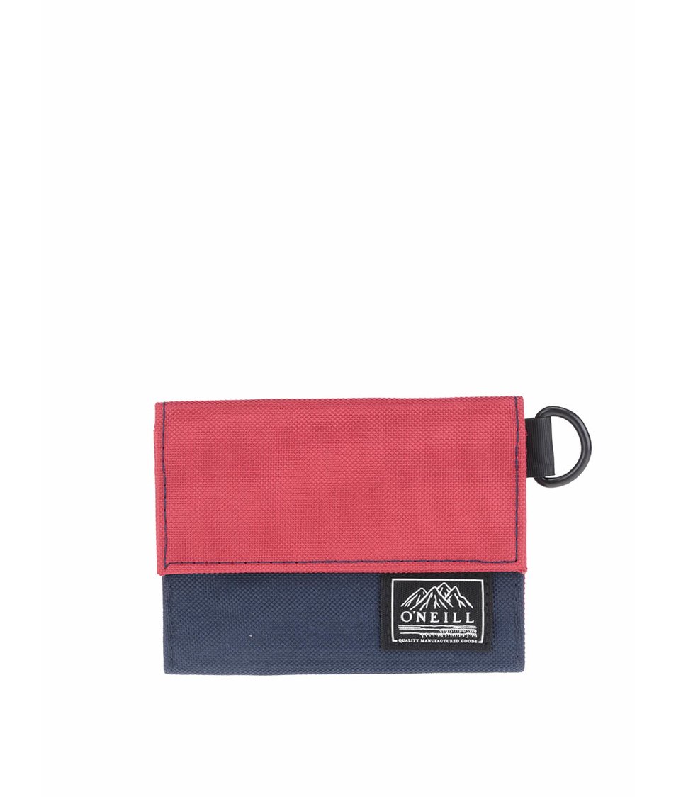 Červeno-modrá pánská peněženka s logem O'Neill Pocket Book
