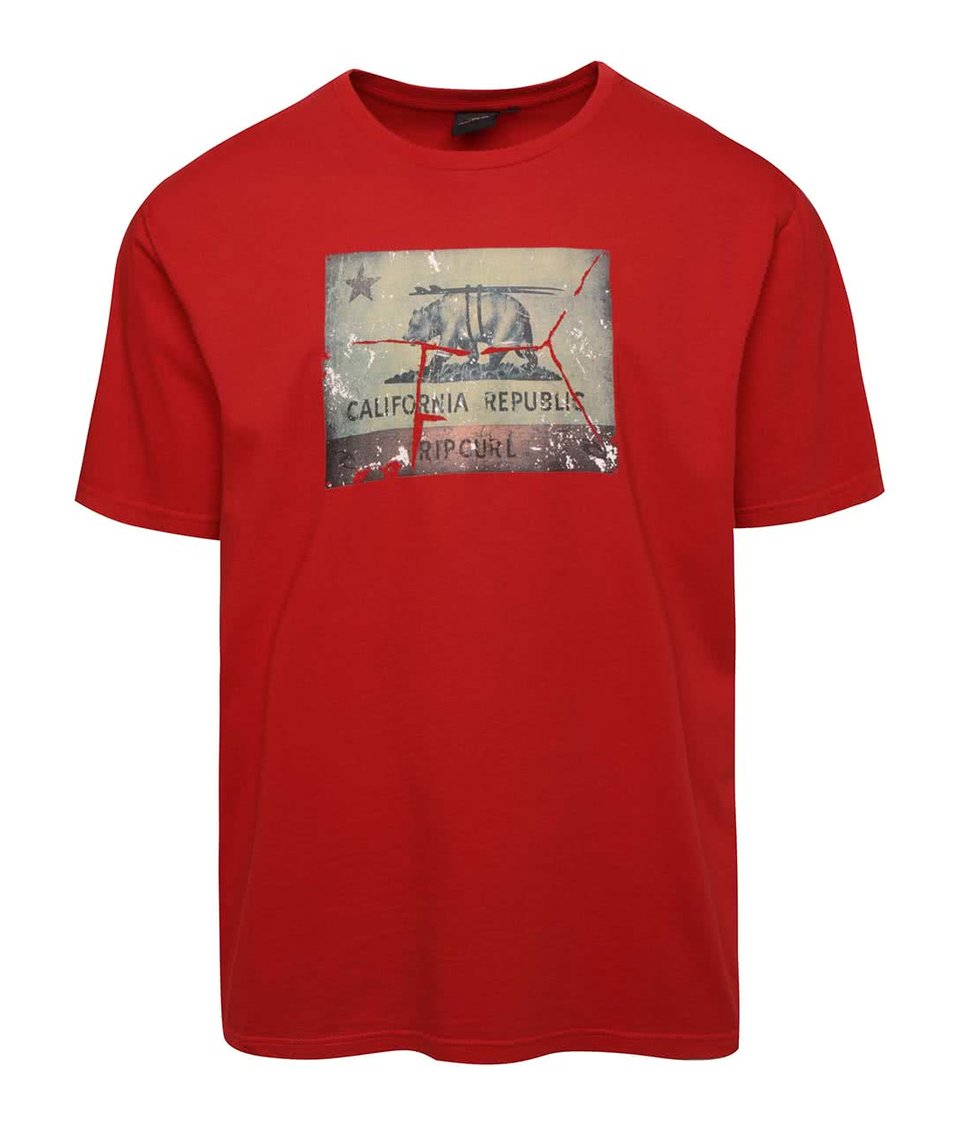 Červené pánské triko s potiskem Rip Curl Califrutty SS Tee