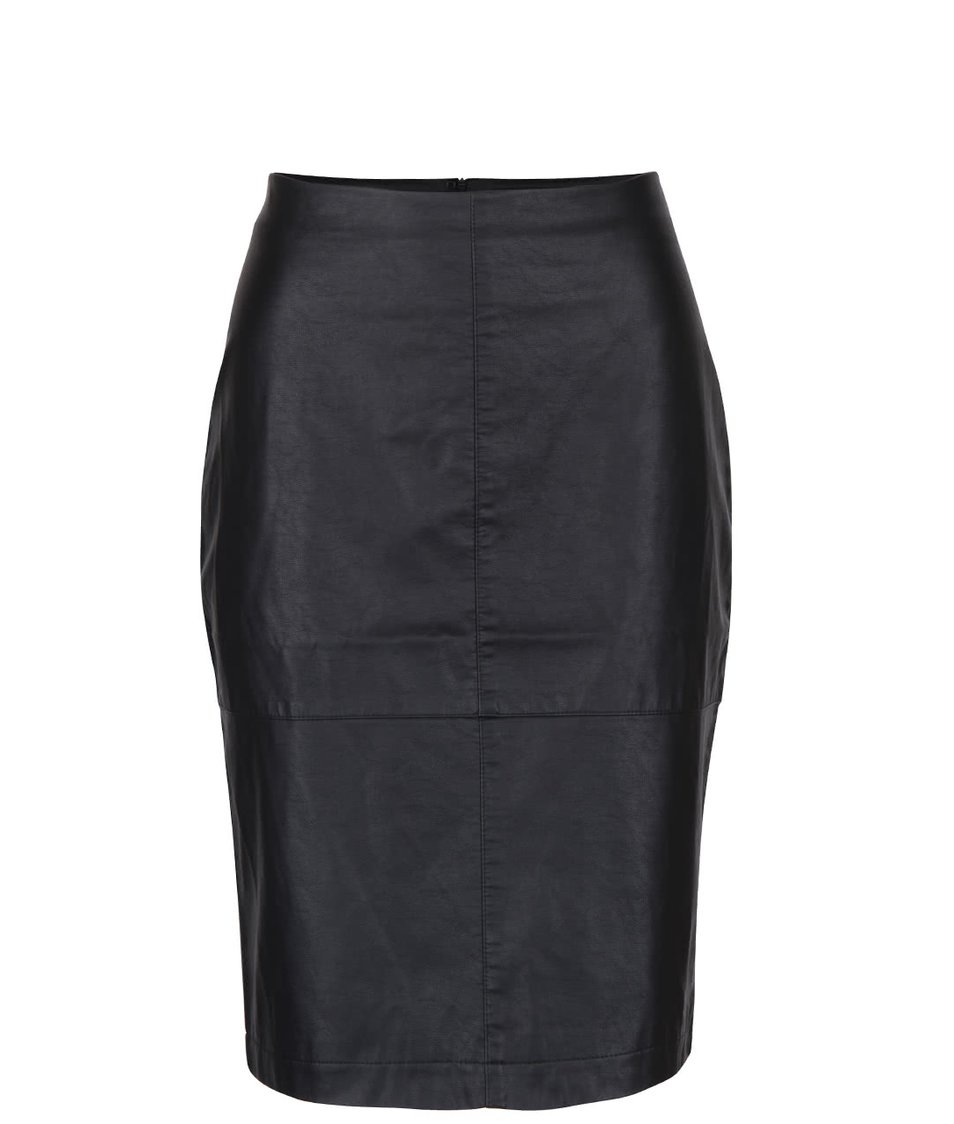 Černá koženková sukně PEP Faya