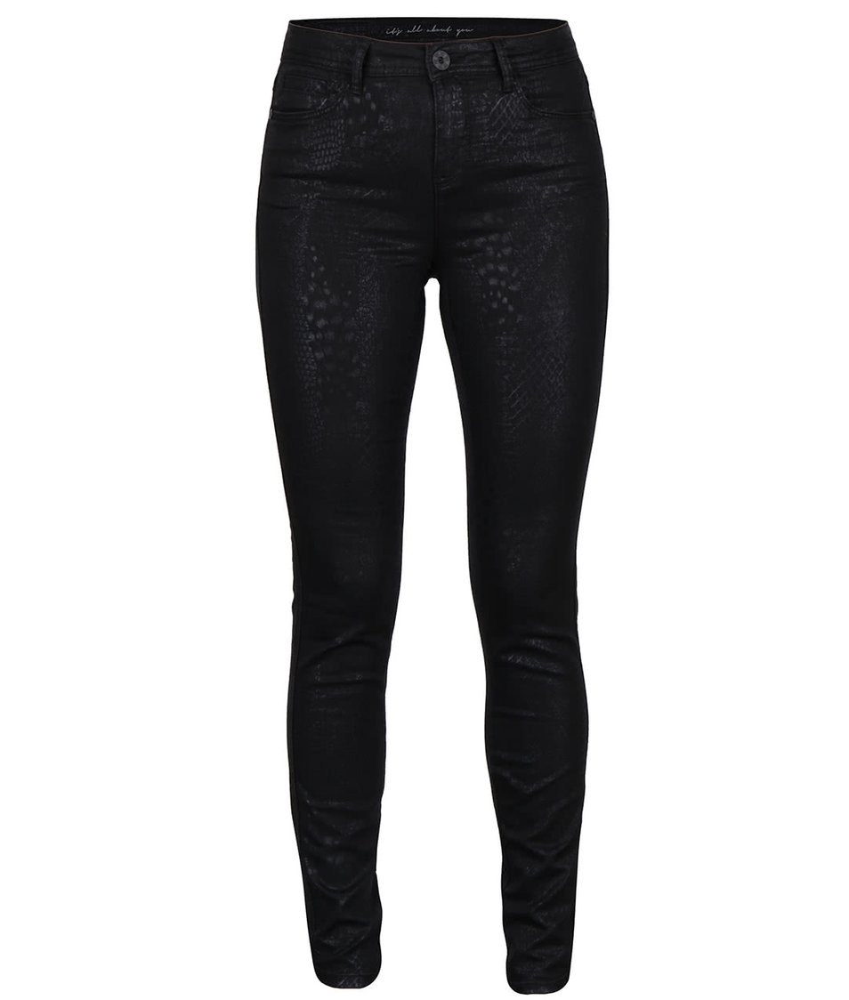 Černé vzorované dámské  džíny PEP Olly
