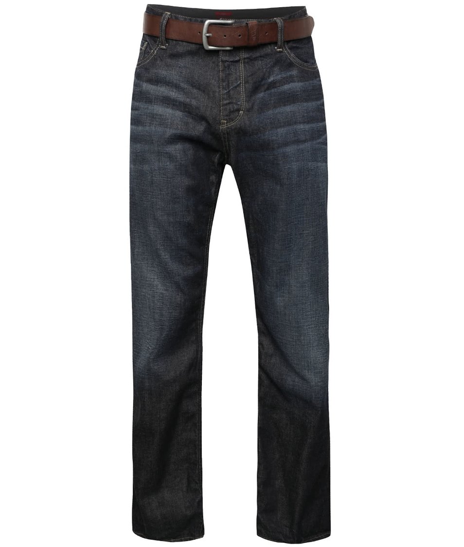 Tmavě modré pánské džíny s páskem s.Oliver