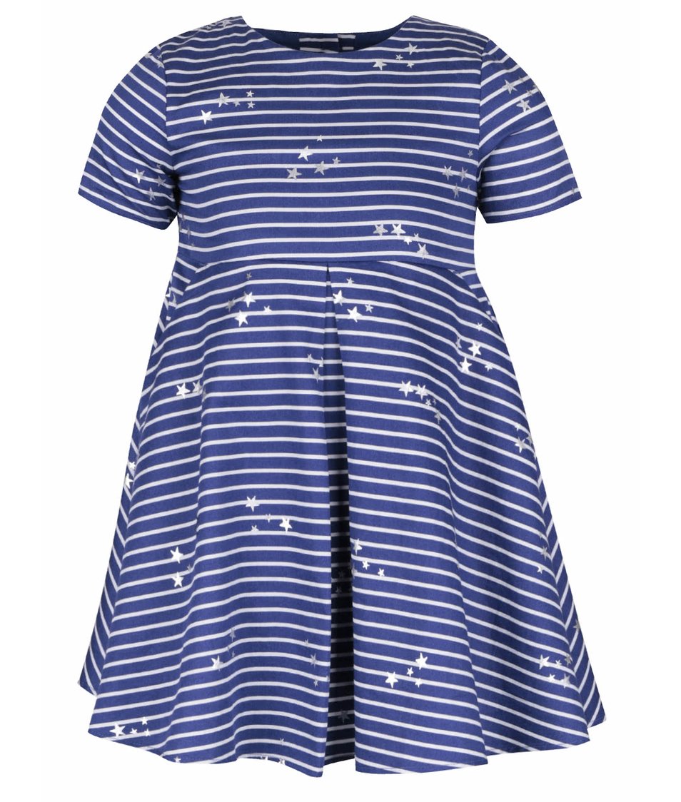 Modré holčičí pruhované šaty s potiskem hvězd Tom Joule Constance