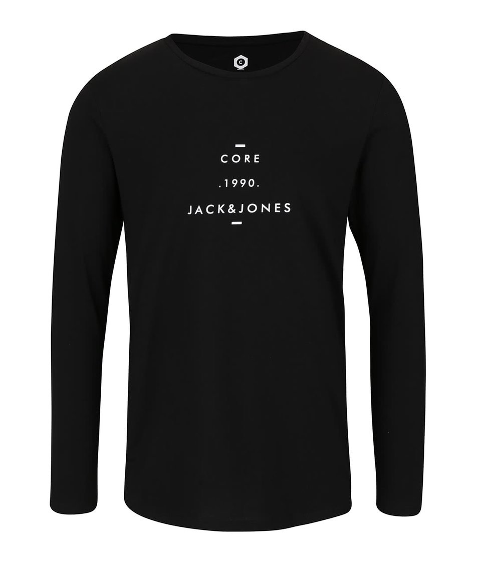 Černé triko s dlouhým rukávem Jack & Jones Howie