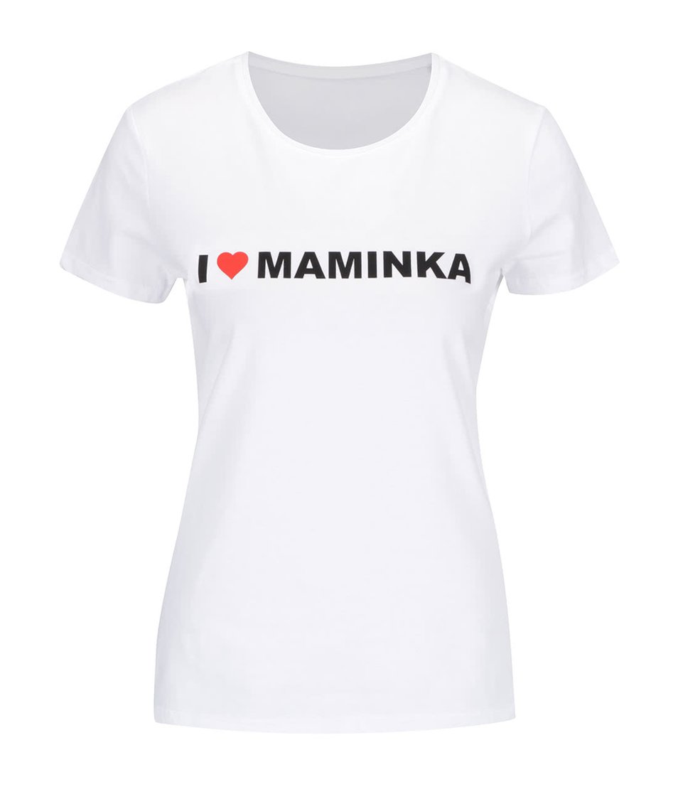 Bílé dámské tričko s potiskem ZOOT Originál I Love Maminka