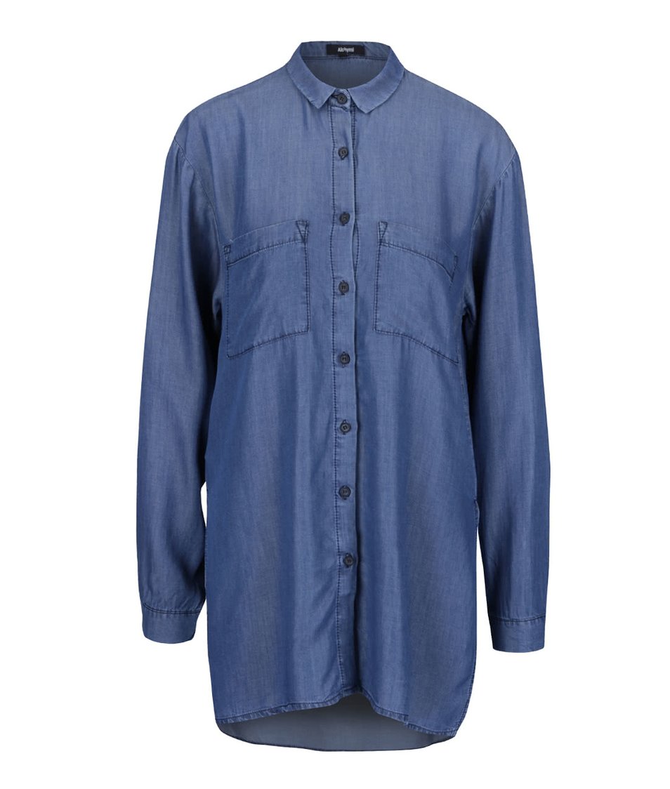 Modrá denimová dlouhá košile s kapsami Alchymi Dhani