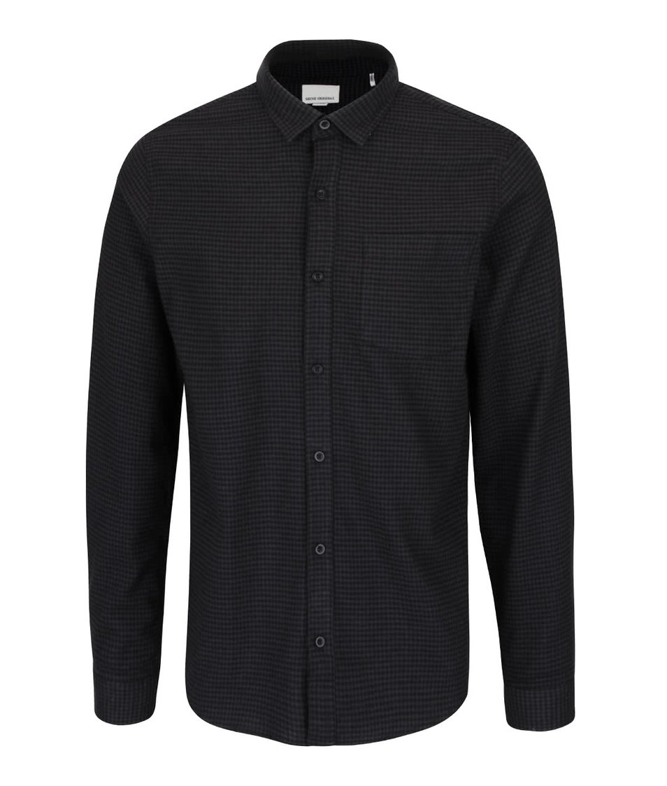 Šedo-černá kostkovaná košile Shine Original