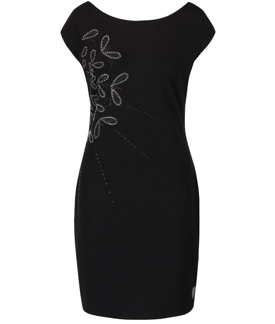 Černé šaty s aplikací Desigual Sofi
