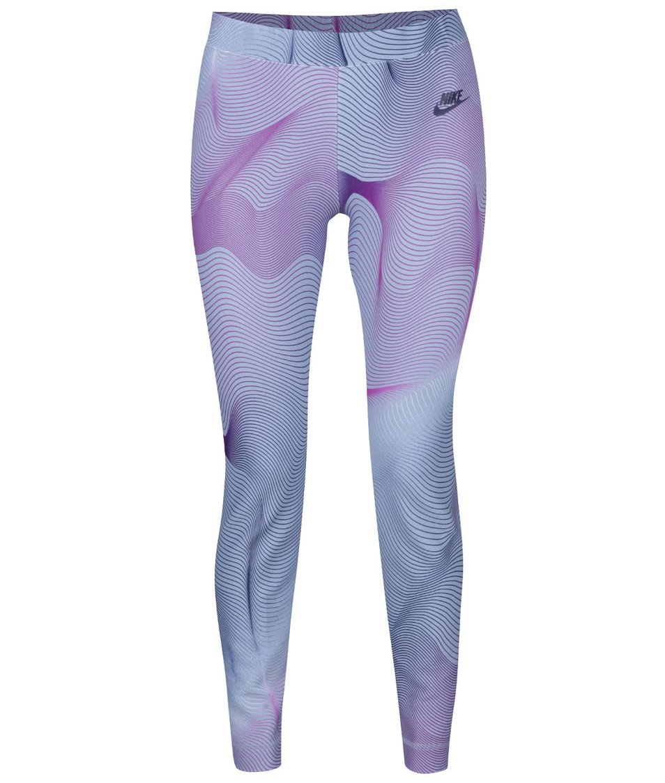 Fialovo-modré dámské sportovní legíny Nike Sportswear