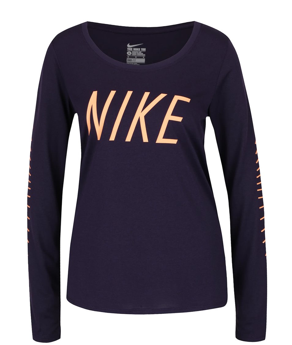 Fialové dámské funkční tričko Nike Dry Training