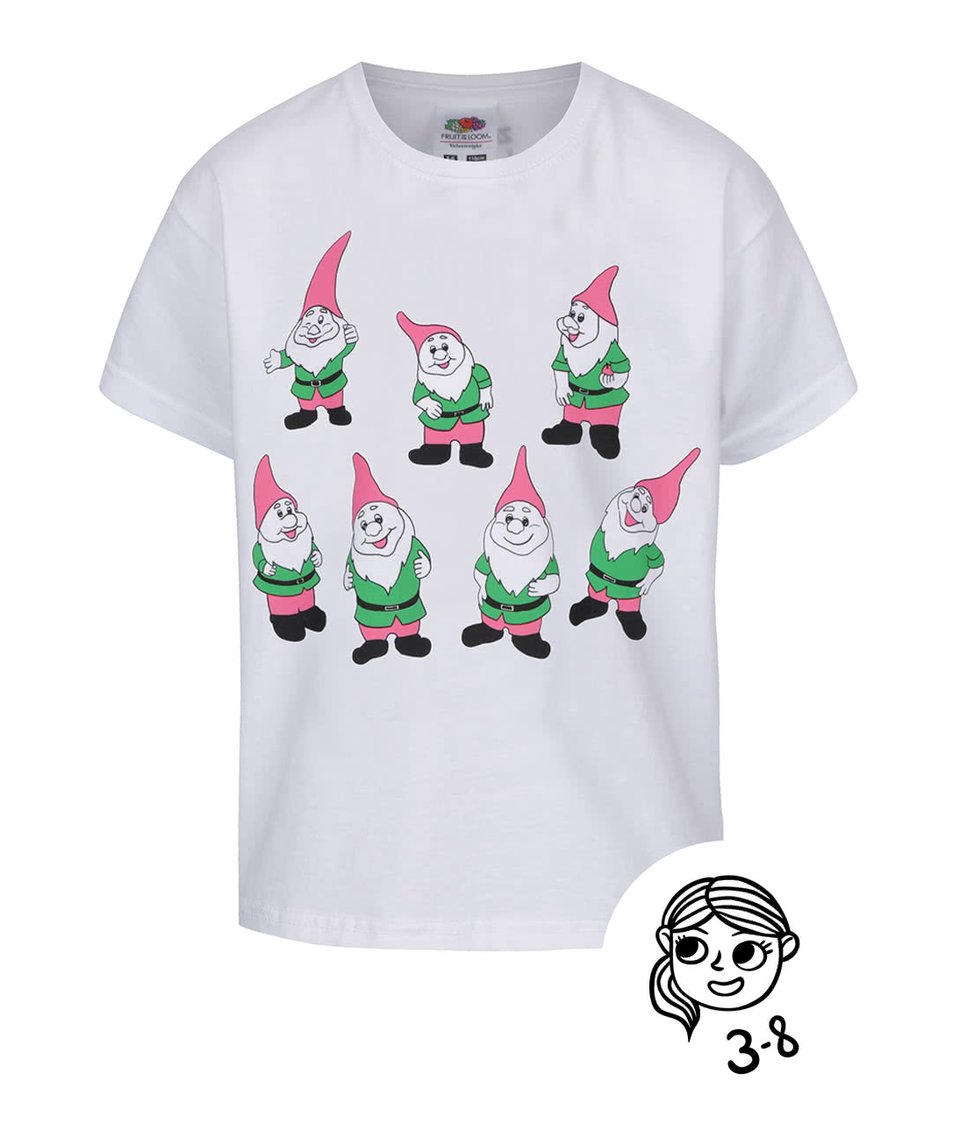 Bílé dětské tričko ZOOT Kids 7 trpaslíků
