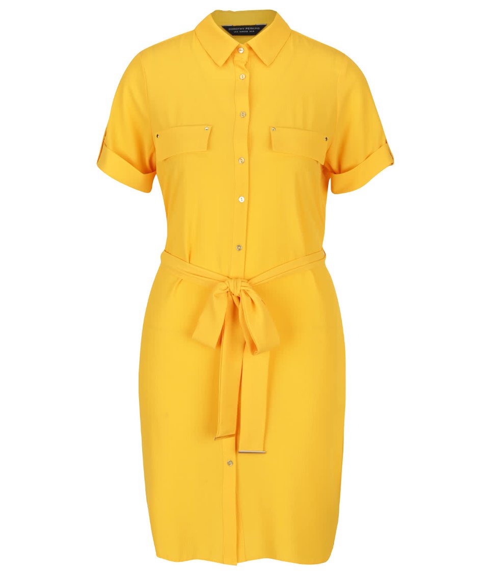 Žluté košilové šaty Dorothy Perkins