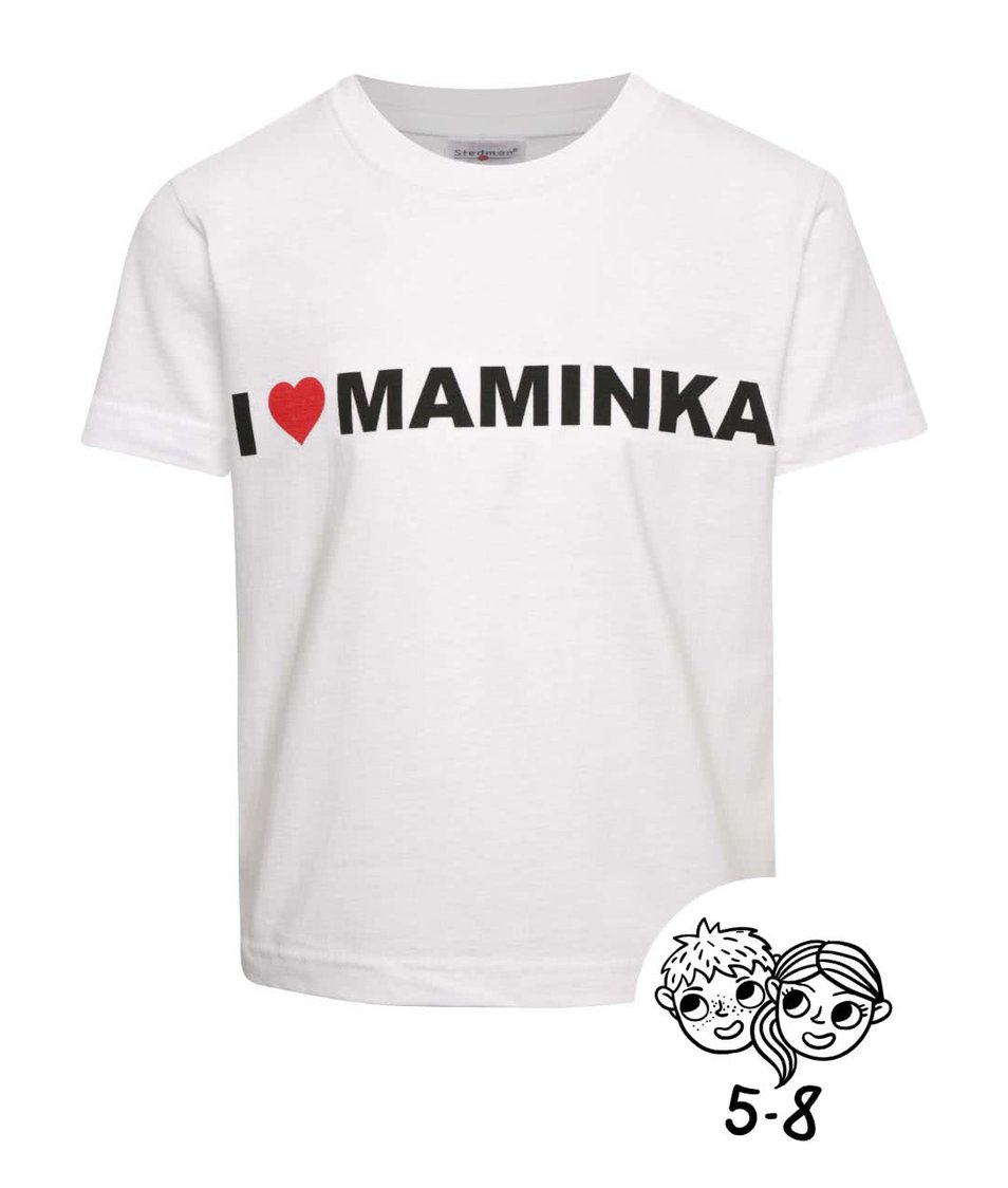 Bílé dětské unisex triko ZOOT Kids - I Love Maminka