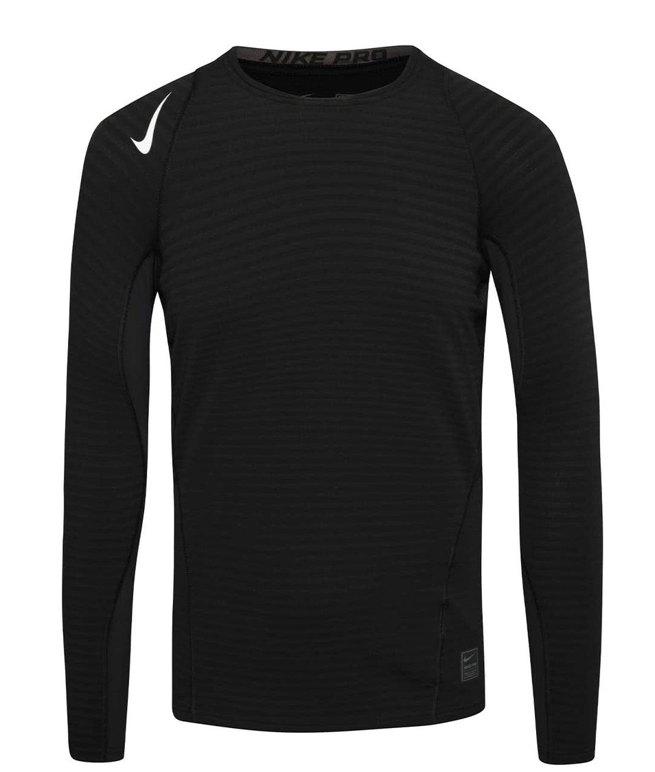 Černé pánské funkční triko s dlouhým rukávem Nike Pro