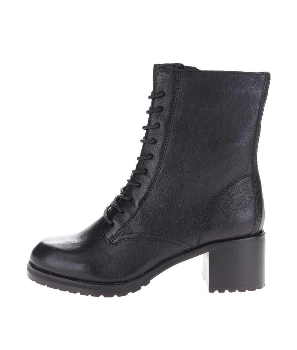 Černé dámské semišové kotníkové boty na podpatku ALDO Crowl