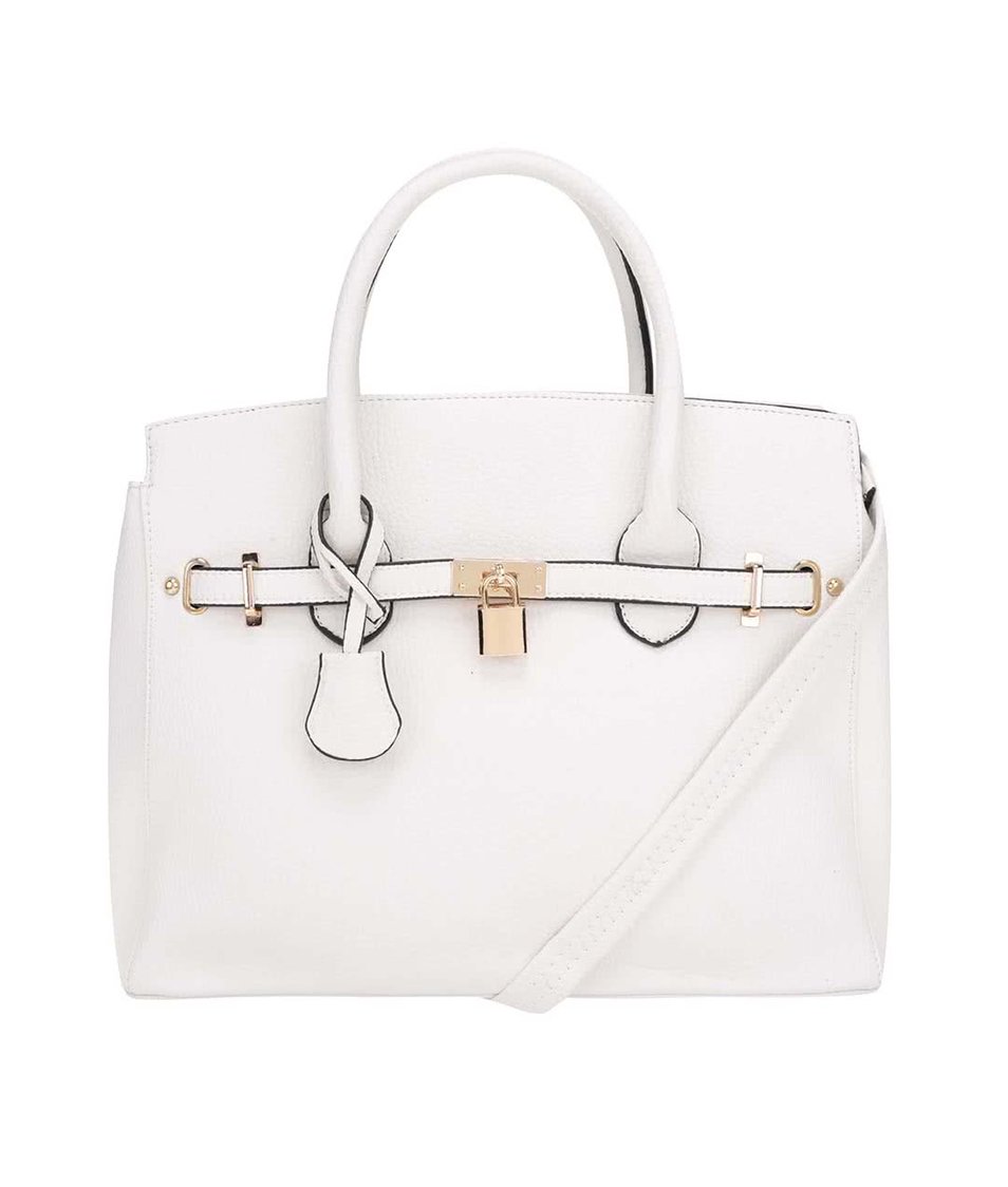 Bílá kabelka do ruky s detaily ve zlaté barvě Haily´s Heike