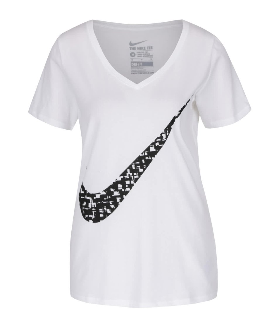 Bílé dámské tričko s potiskem Nike Training