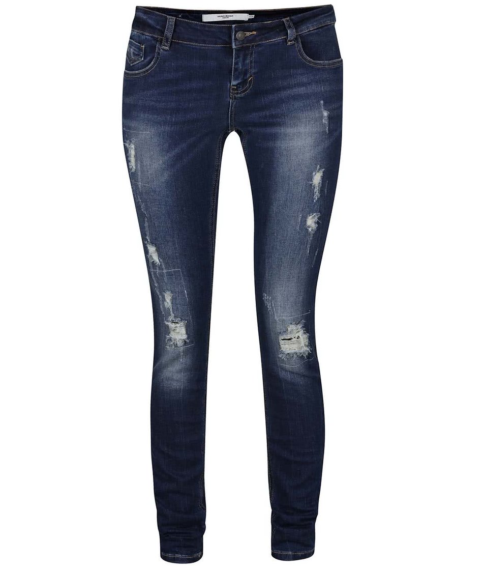 Modré džíny s potrhaným efektem Vero Moda Five
