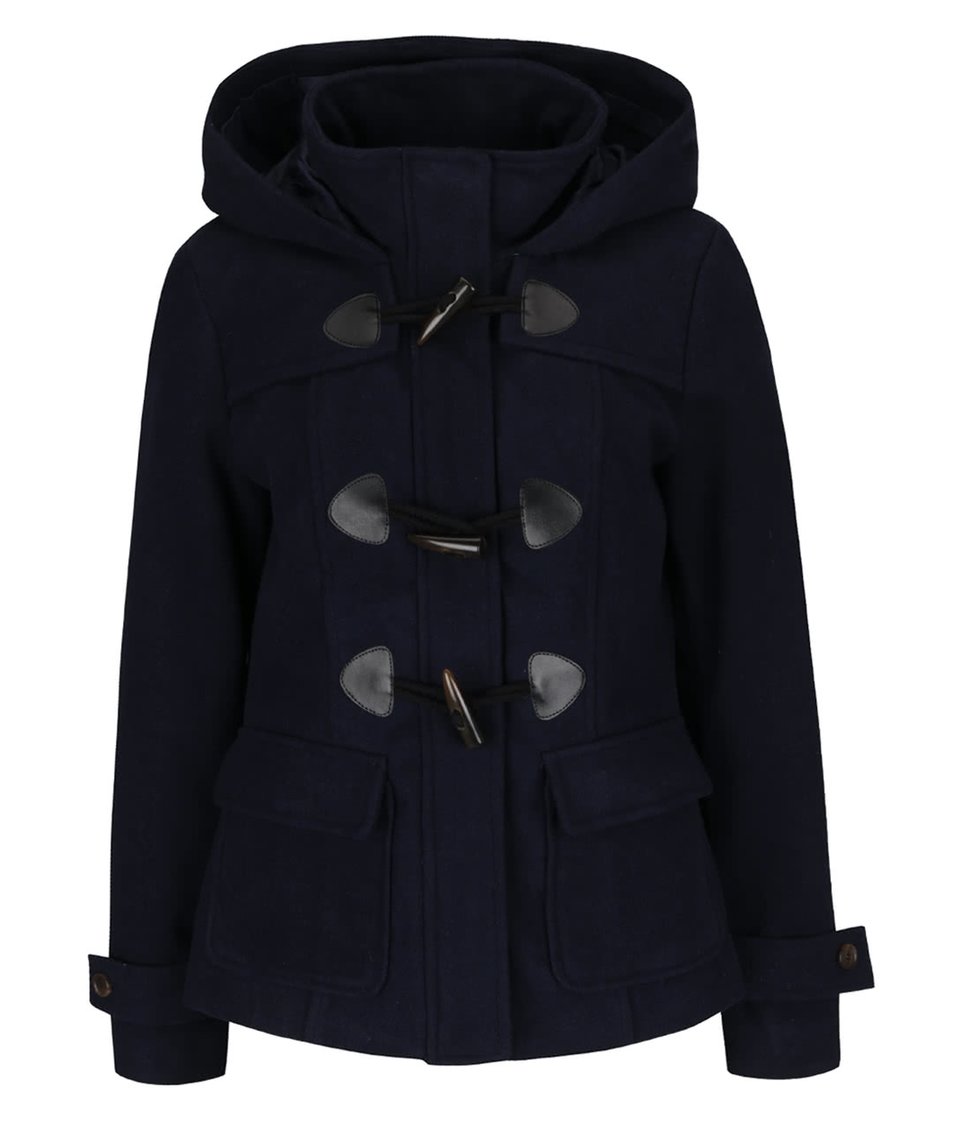 Tmavě modrý krátký kabát s kapucí Vero Moda Mella