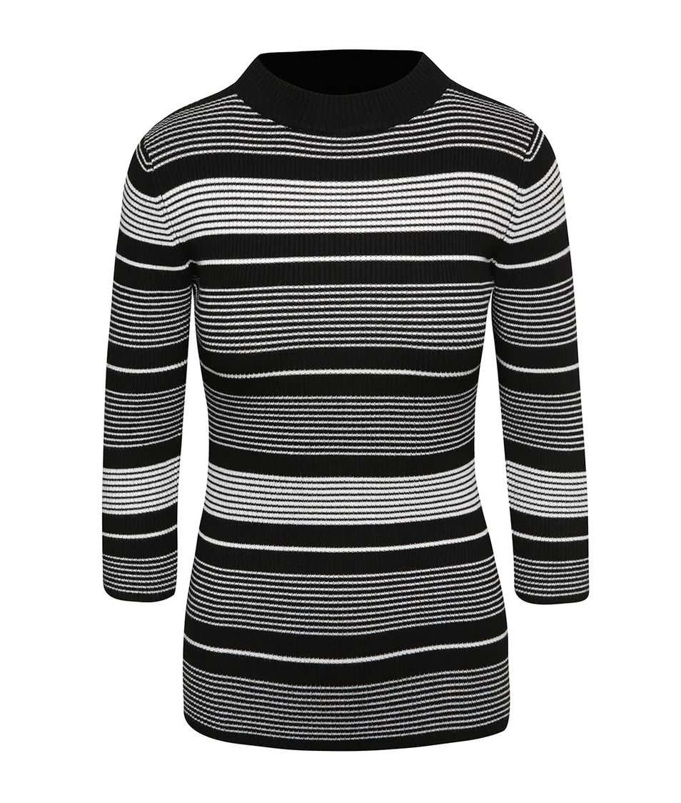 Černo-bílý svetr s 3/4 rukávy Haily´s Alice