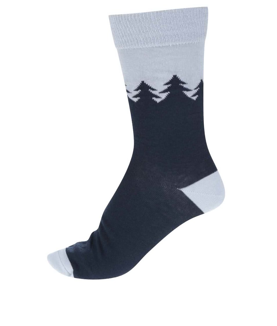 Tmavě modré ponožky s motivem lesa ZOOT Originál