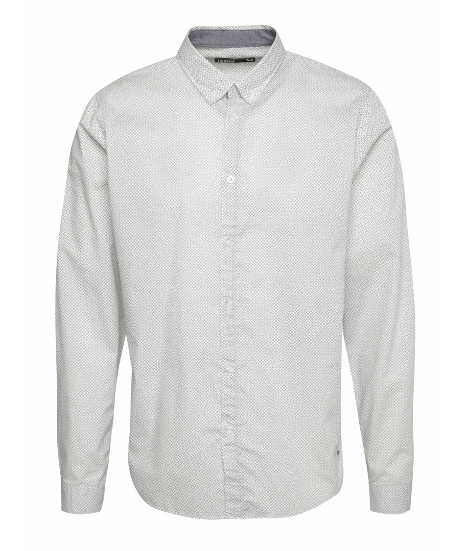 Bílá neformální košile s jemným vzorem !Solid Floyd