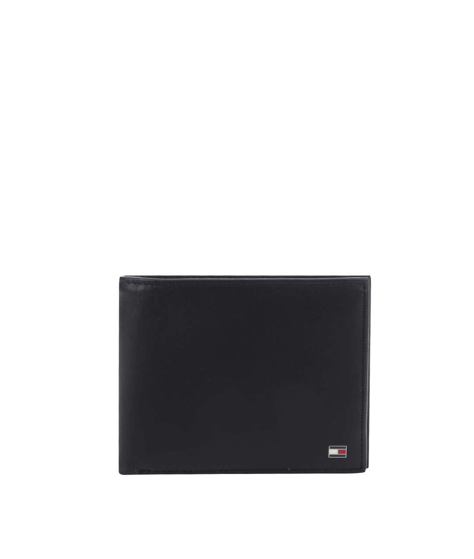 Černá větší pánská kožená peněženka Tommy Hilfiger