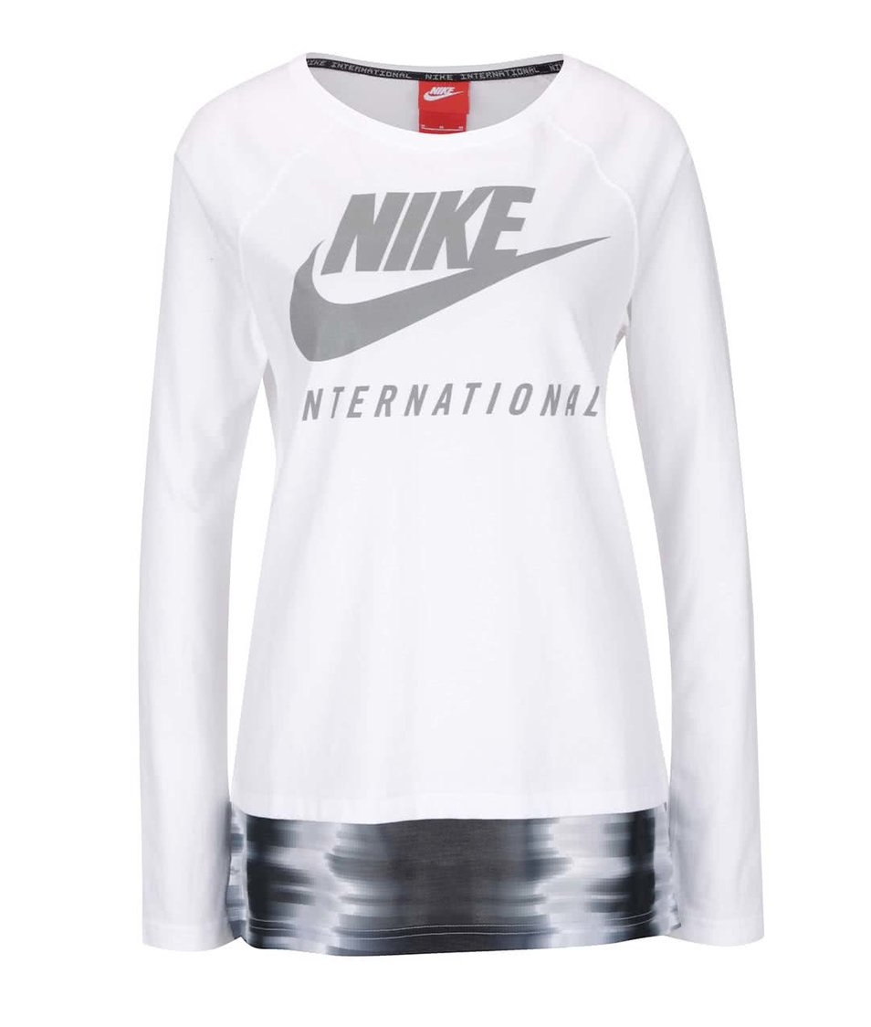 Bílé dámské tričko s dlouhým rukávem Nike International Top