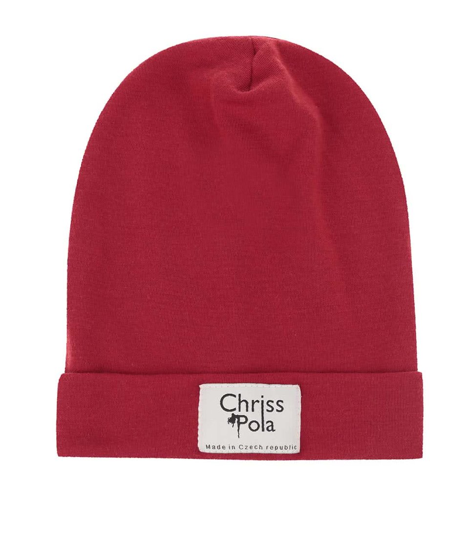 Červená čepice z Merino vlny Chriss Pola