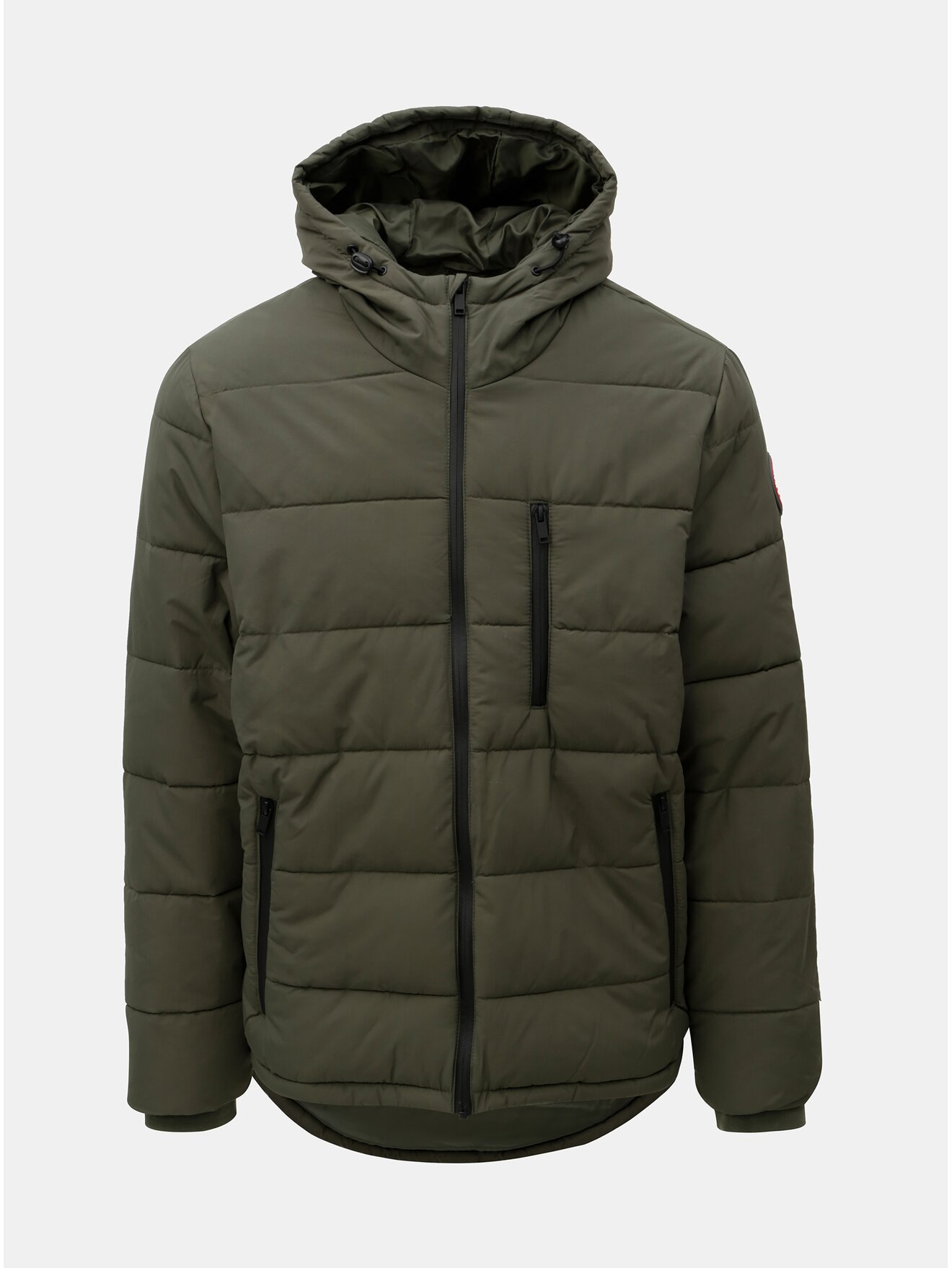 Khaki prošívaná zimní bunda Burton Menswear London Aspen