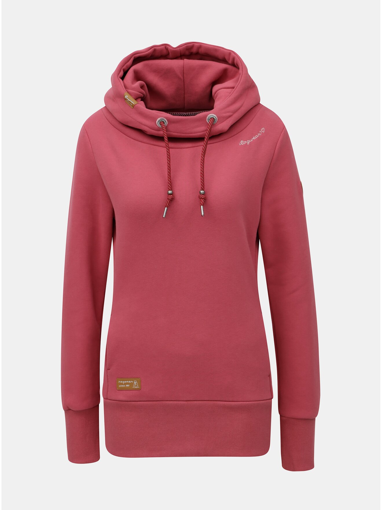 Růžová dámská mikina s kapucí Ragwear