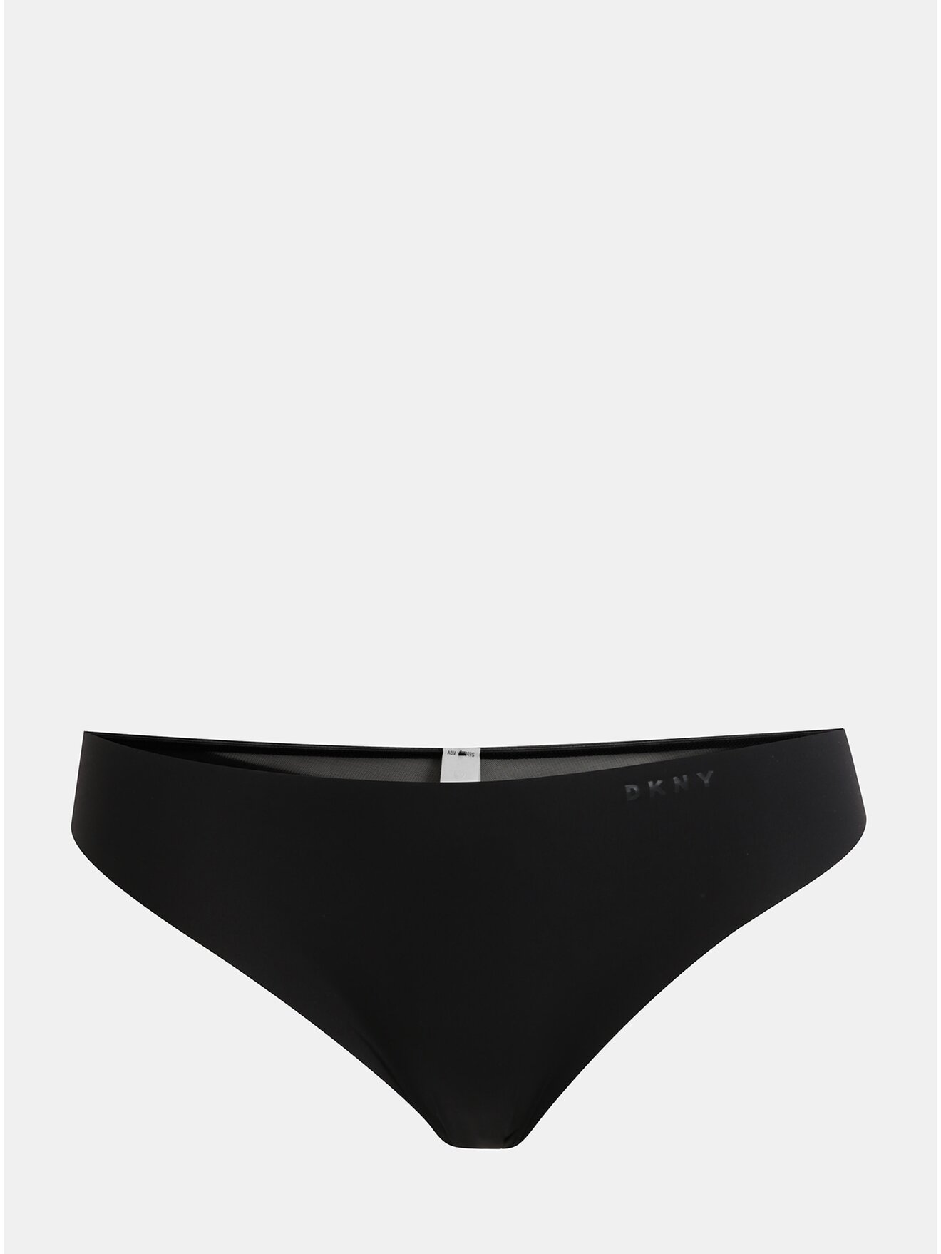 Černá tanga s průsvitnou zadní částí DKNY