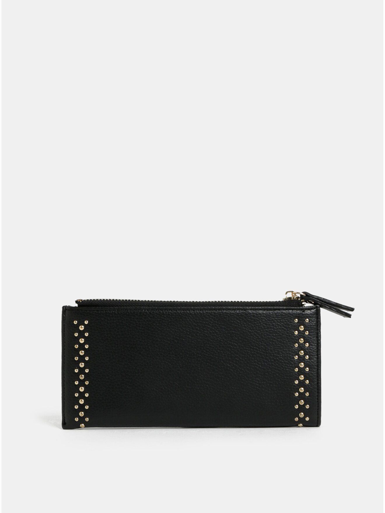 Černá velká peněženka s detaily ve zlaté barvě Dorothy Perkins