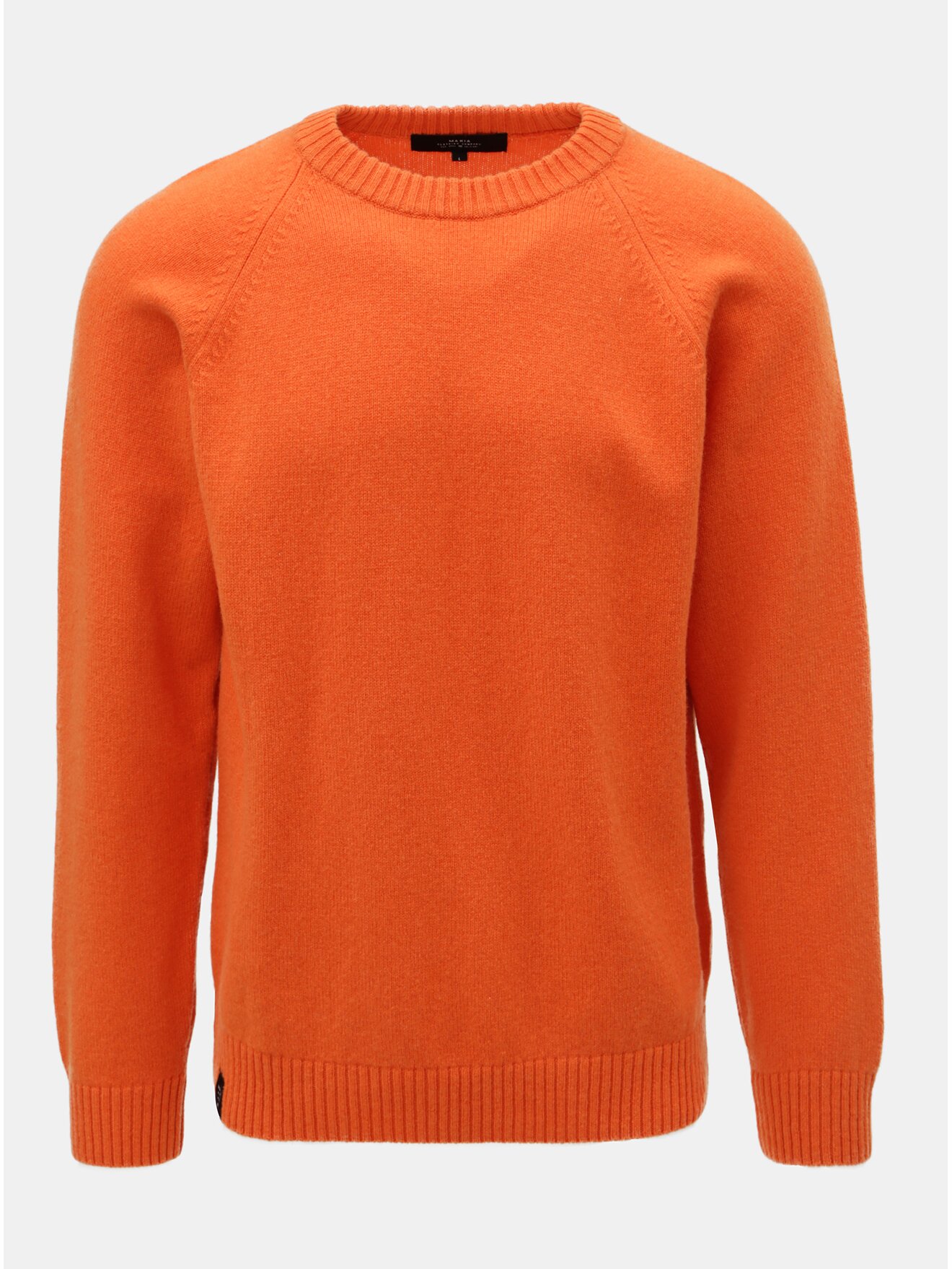 Oranžový pánský svetr z Merino vlny Makia Nordic