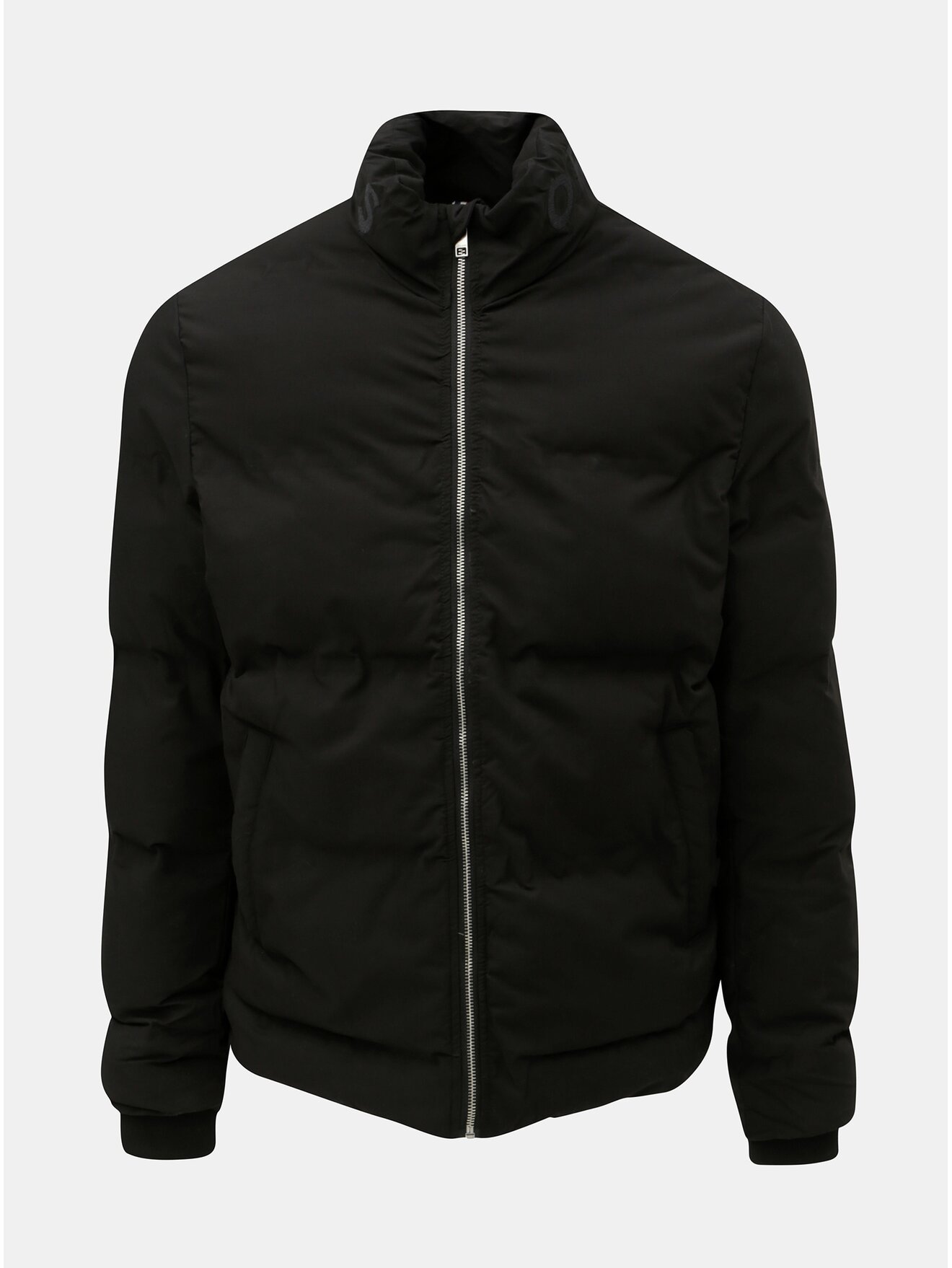 Černá prošívaná voděodolná zimní bunda Jack & Jones Rumple