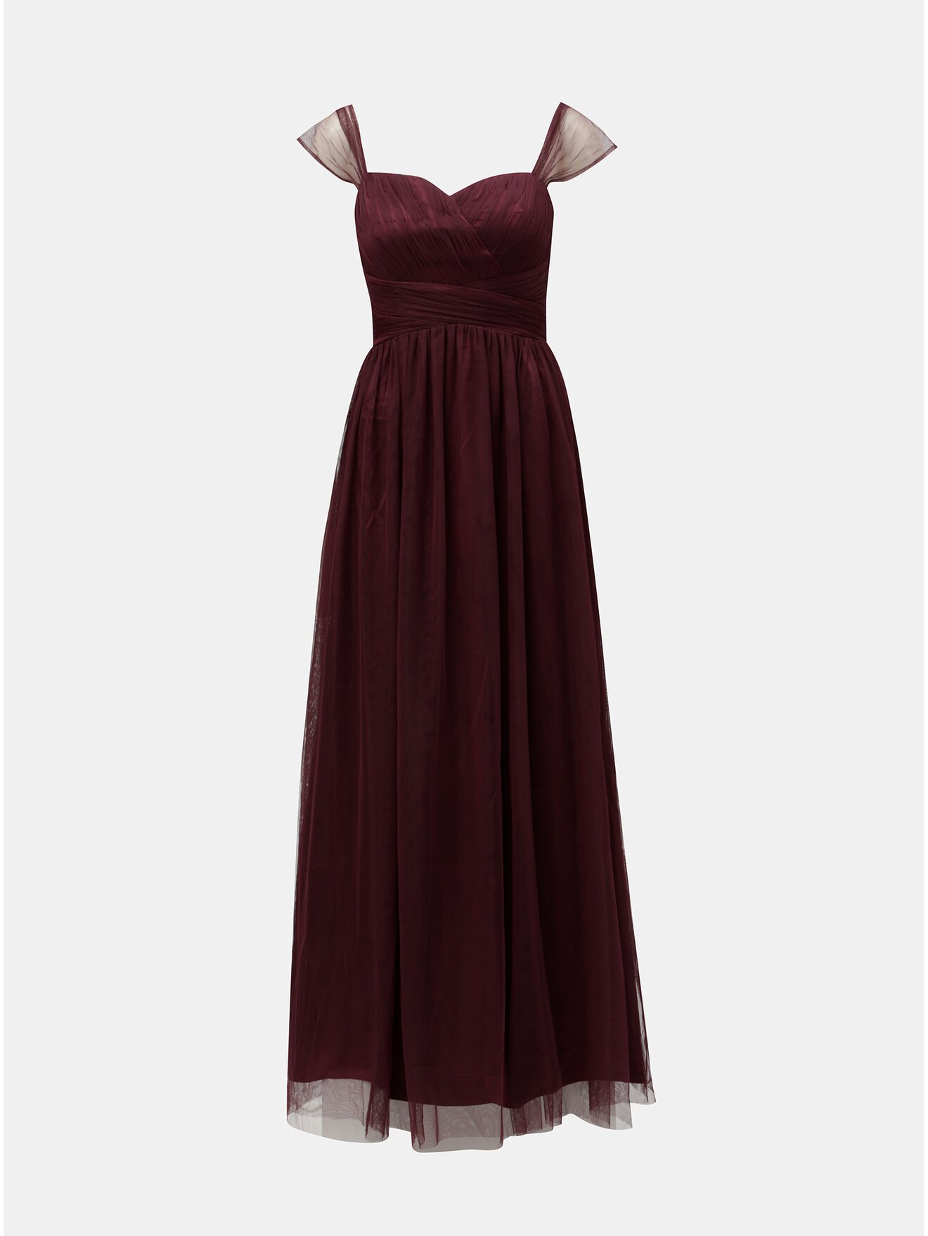 Vínové maxišaty na ramínka Dorothy Perkins