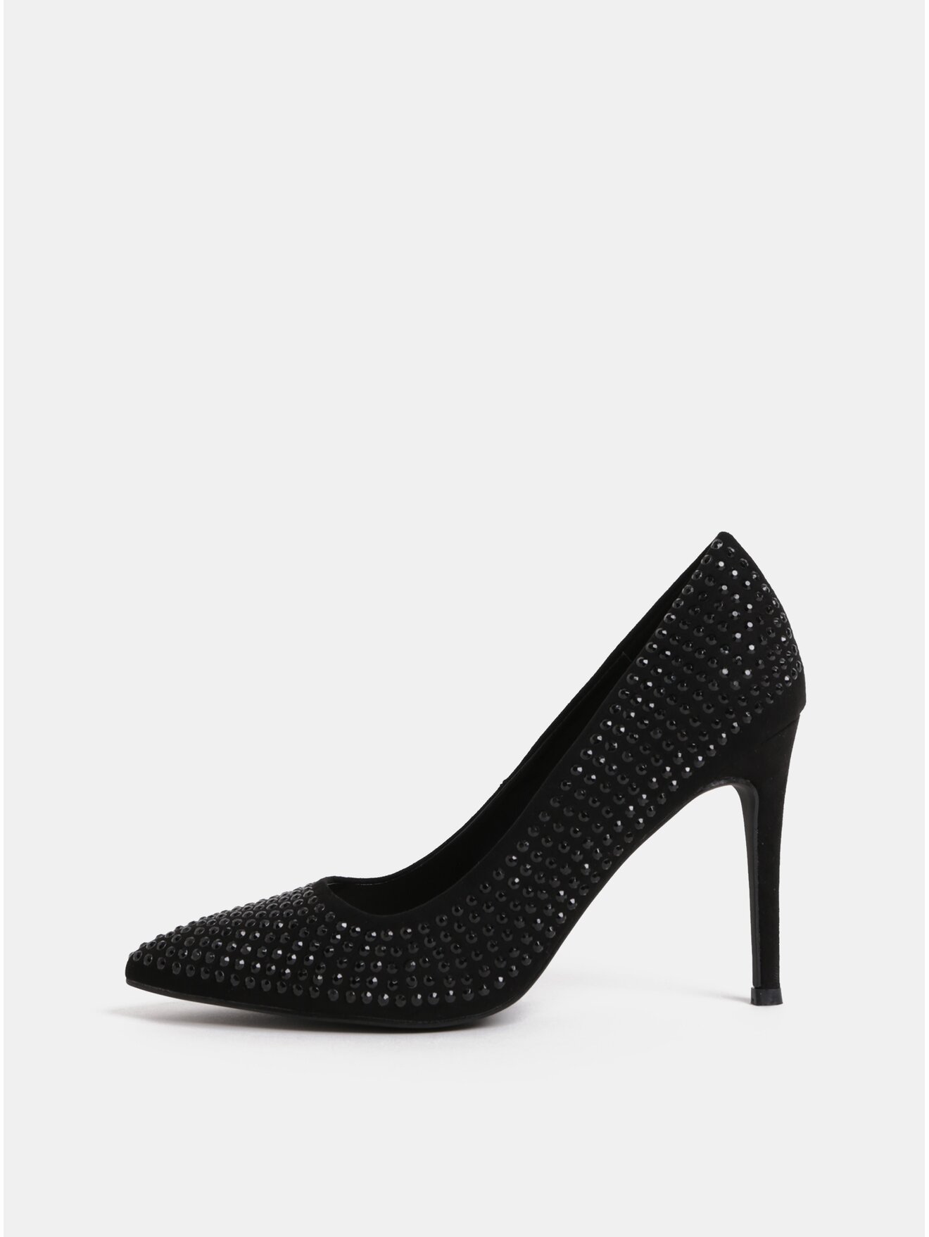 Černé lodičky na vysokém podpatku s kamínky Dorothy Perkins