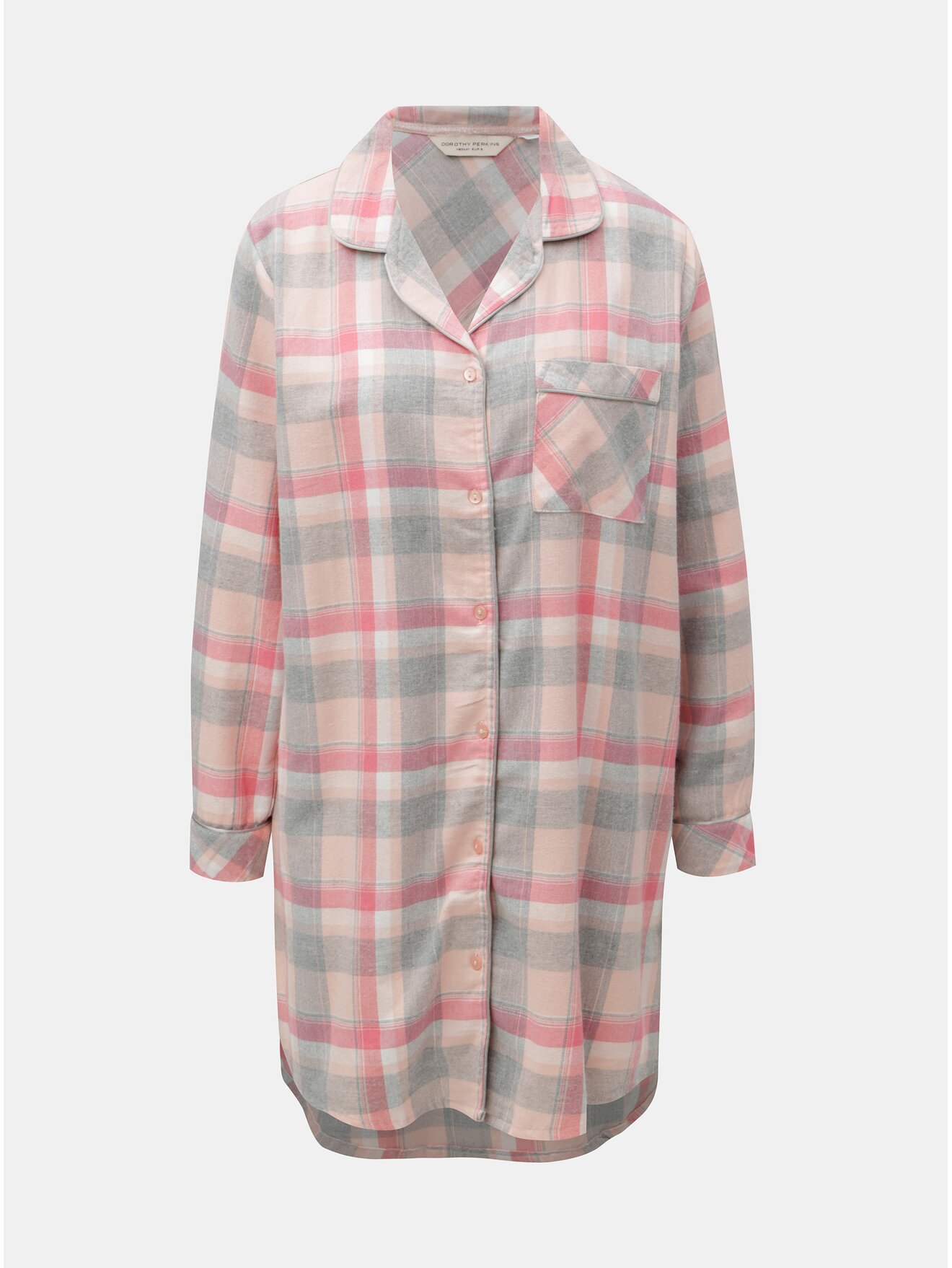 Růžová kostkovaná noční košile Dorothy Perkins