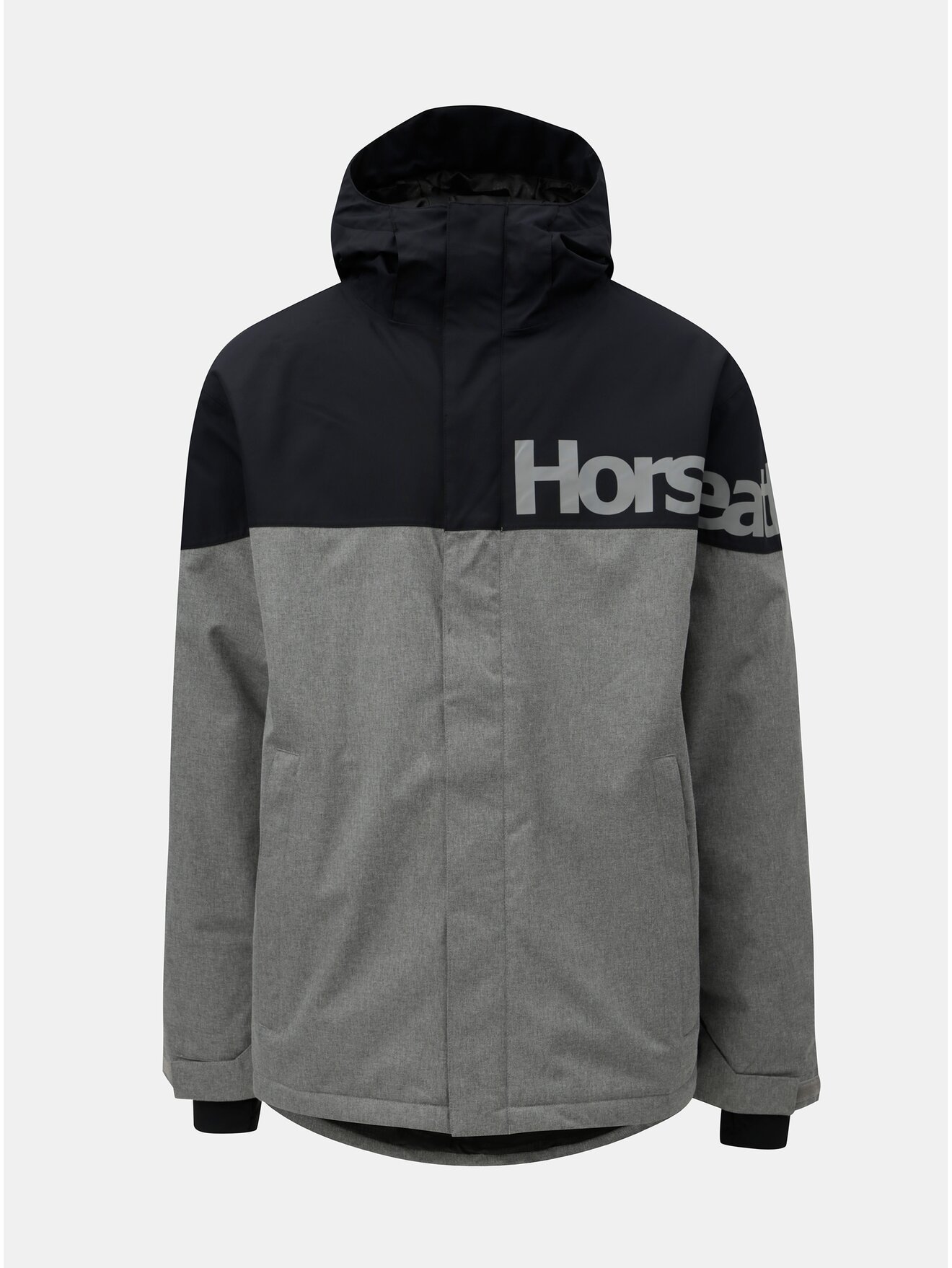 Modro-šedá pánská funkční zimní bunda s potiskem Horsefeathers Gannet