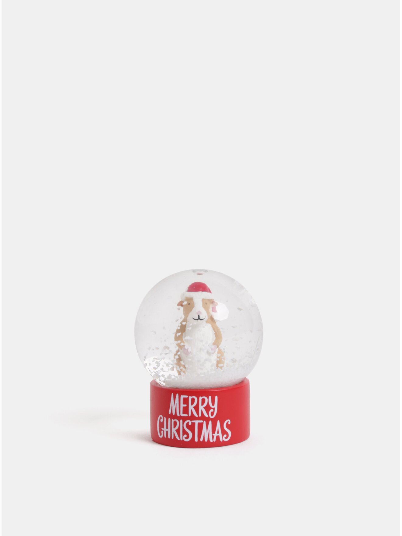Červené vánoční sněžítko s motivem morčete Cath Kidston
