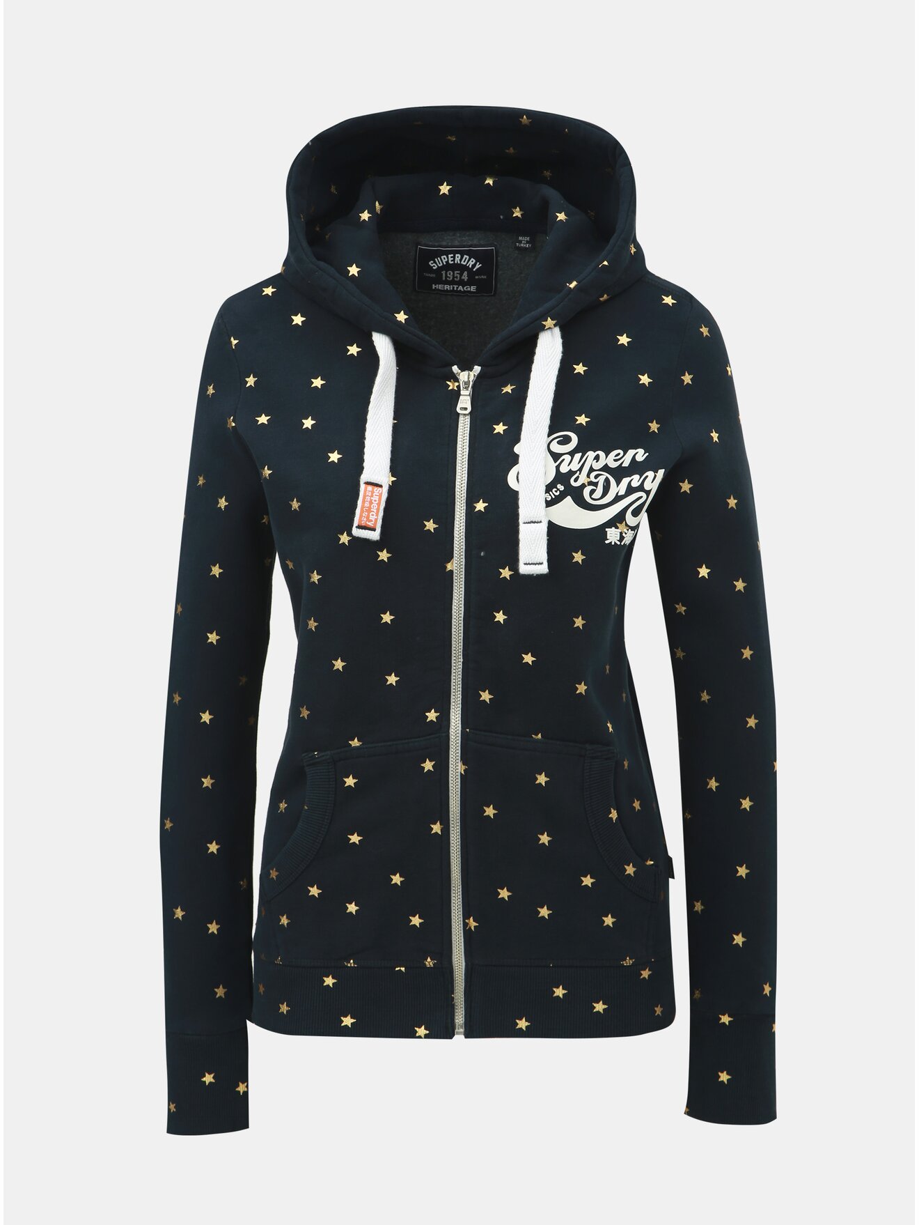 Tmavě modrá dámská mikina s potiskem Superdry Heritage