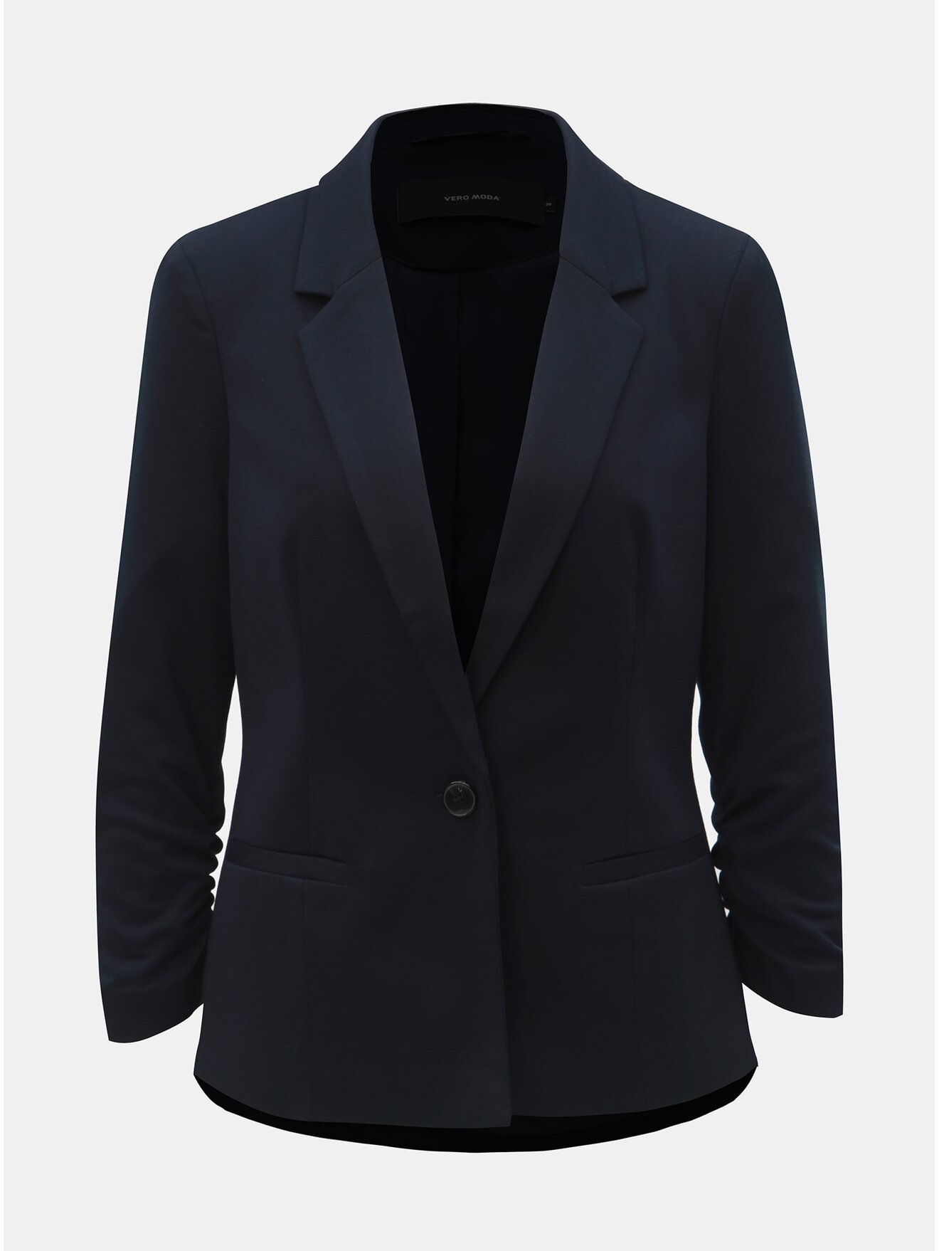 Tmavě modré kostýmové sako s 3/4 rukávem VERO MODA Jana