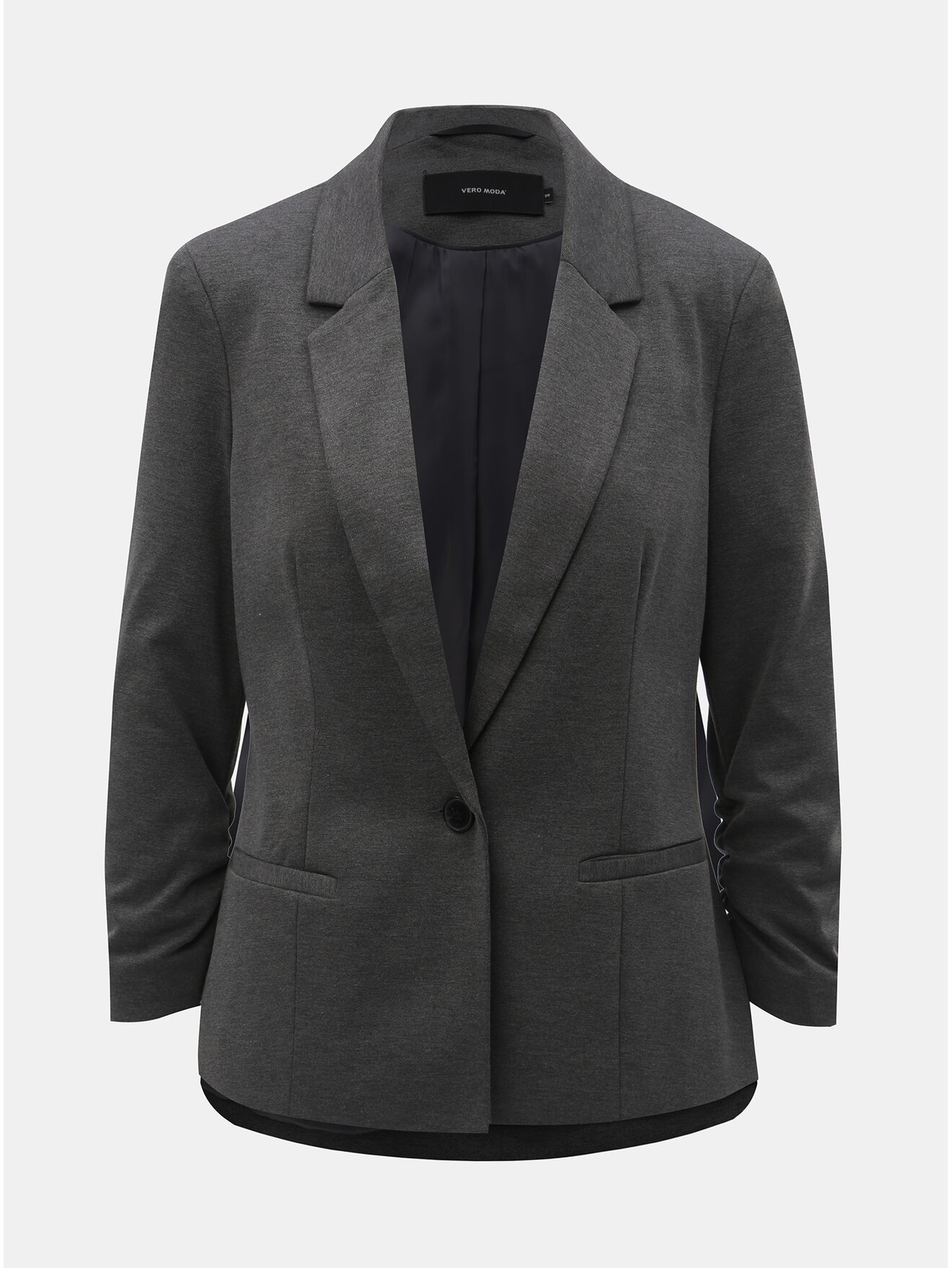 Šedé kostýmové sako s 3/4 rukávem VERO MODA Jana