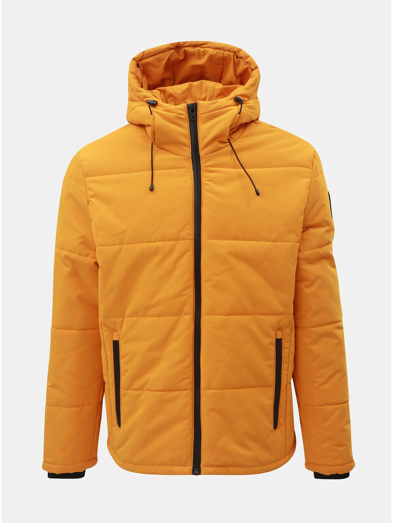 Oranžová prošívaná voděodpudivá zimní bunda Jack & Jones Draw