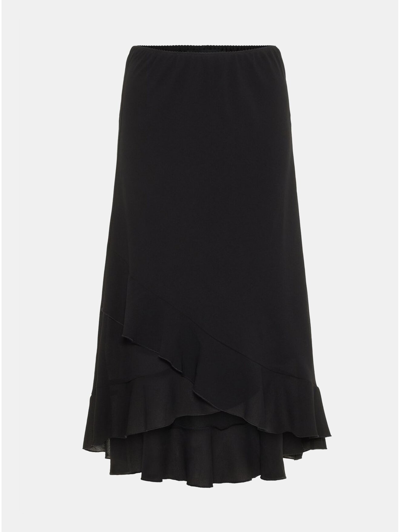 Černá sukně s volány VERO MODA Valentina