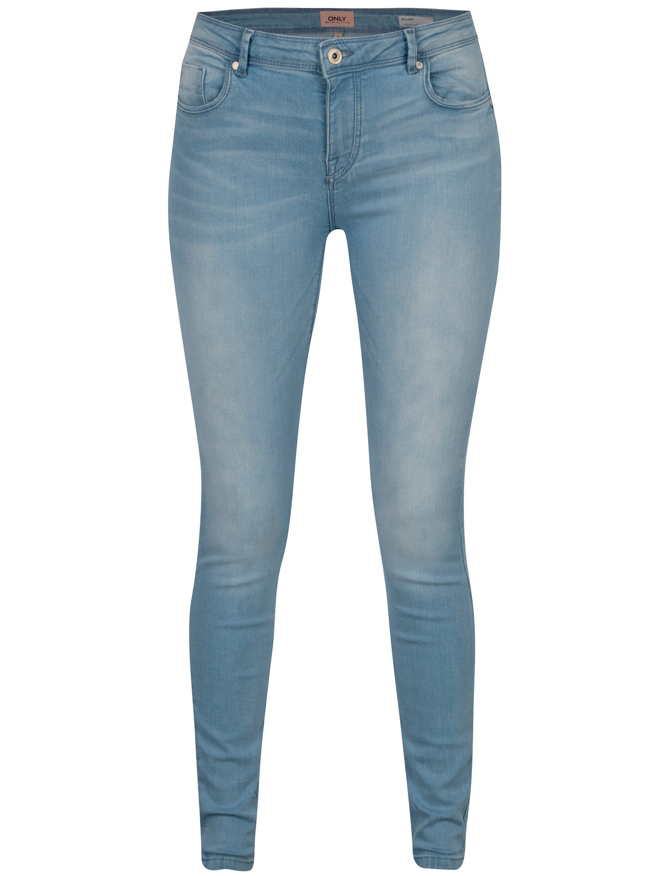 Světle modré push up skinny fit džíny ONLY Allan