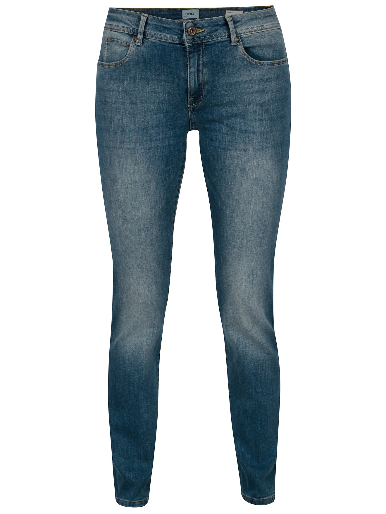 Modré regular slim fit džíny ONLY Sisse